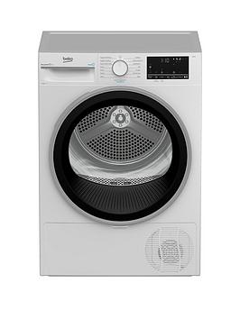 Product photograph of Beko B3t49231dw Steamcure Recycledtub 9kg Heat Pump Tumble Dryer - White from very.co.uk