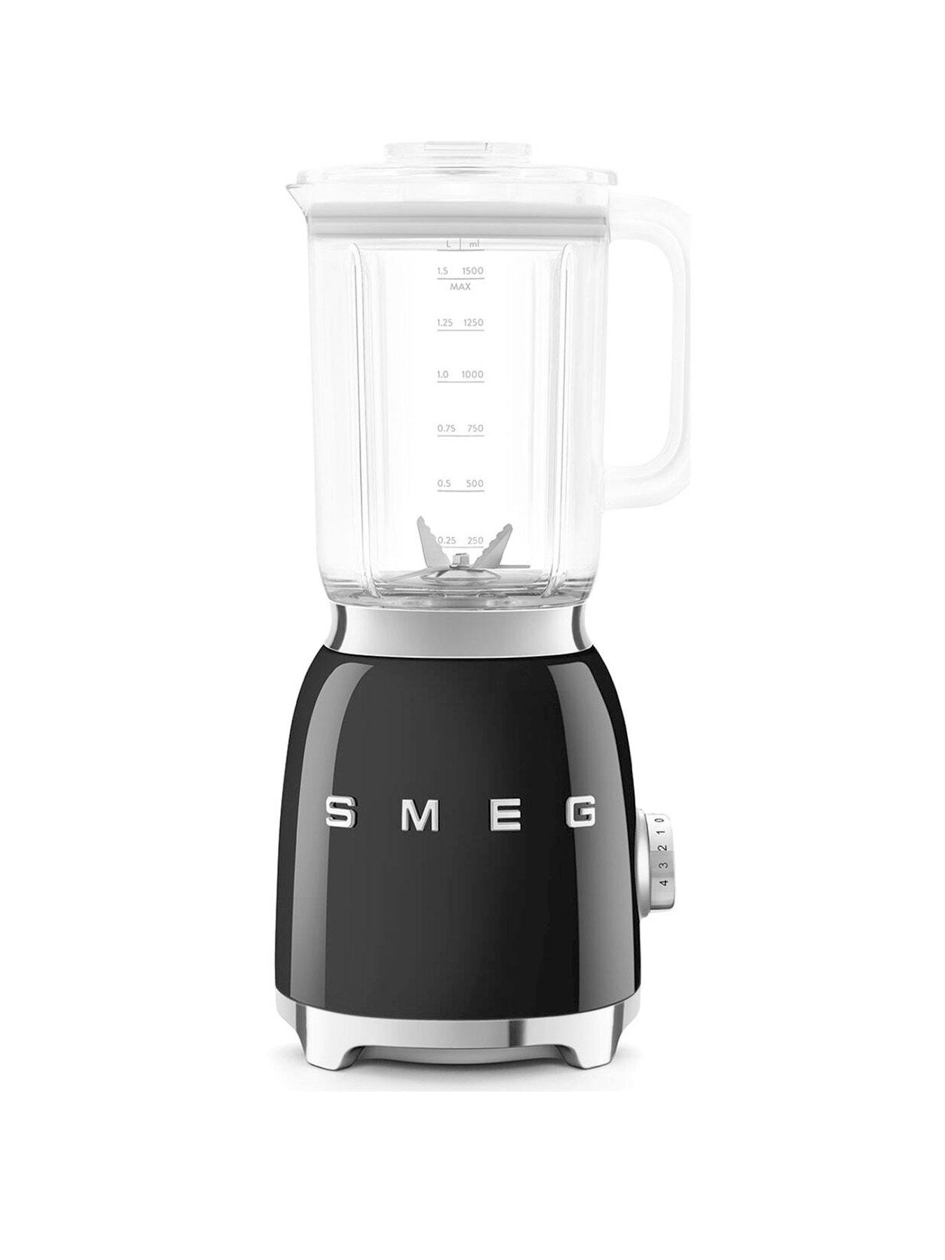 Product photograph of Smeg Blf03 Retro Style Jug Blender 1 5 Litre 800w - Black from very.co.uk