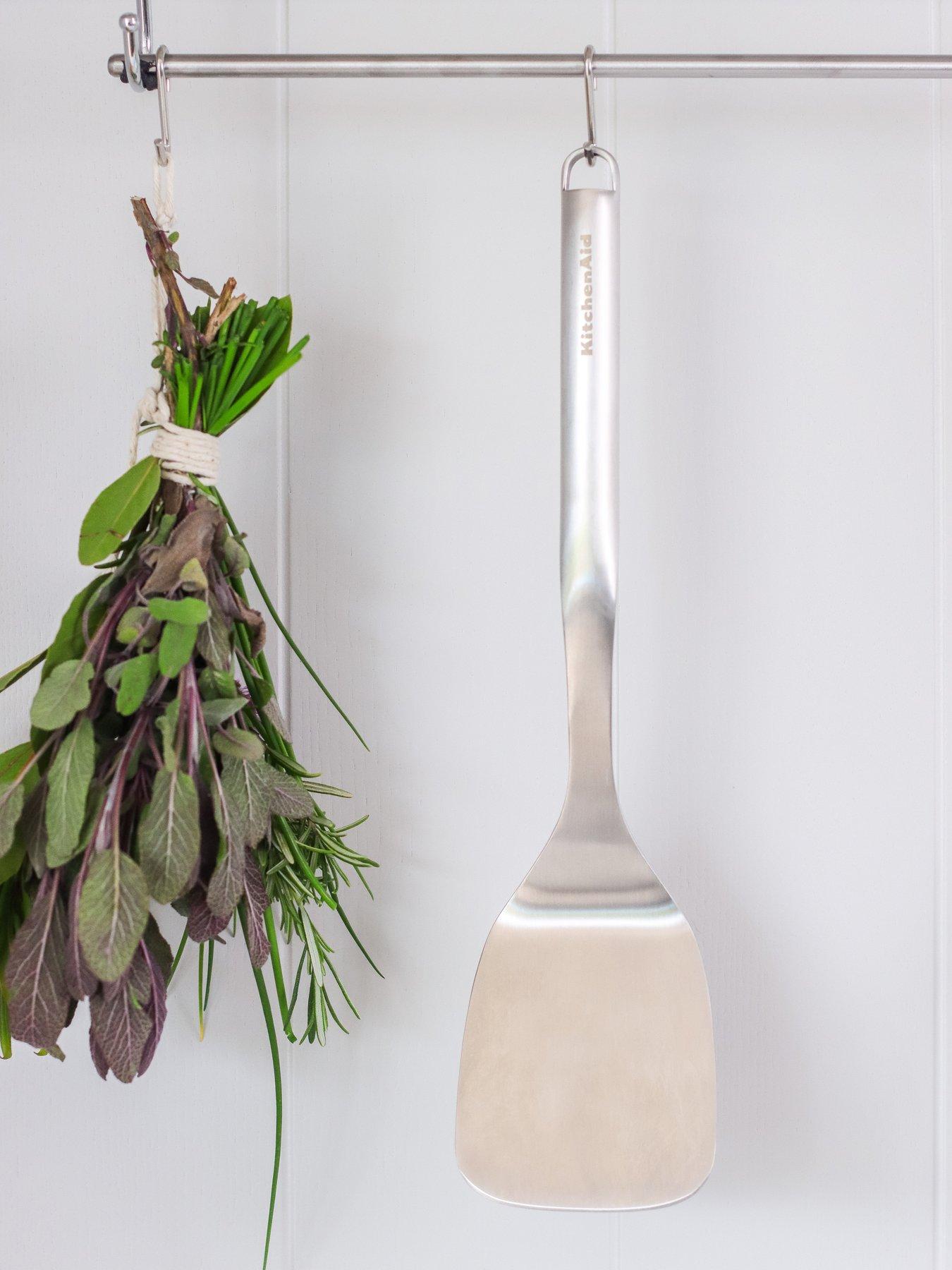Product photograph of Kitchenaid Premium Stainless Steel Solid Turner from very.co.uk