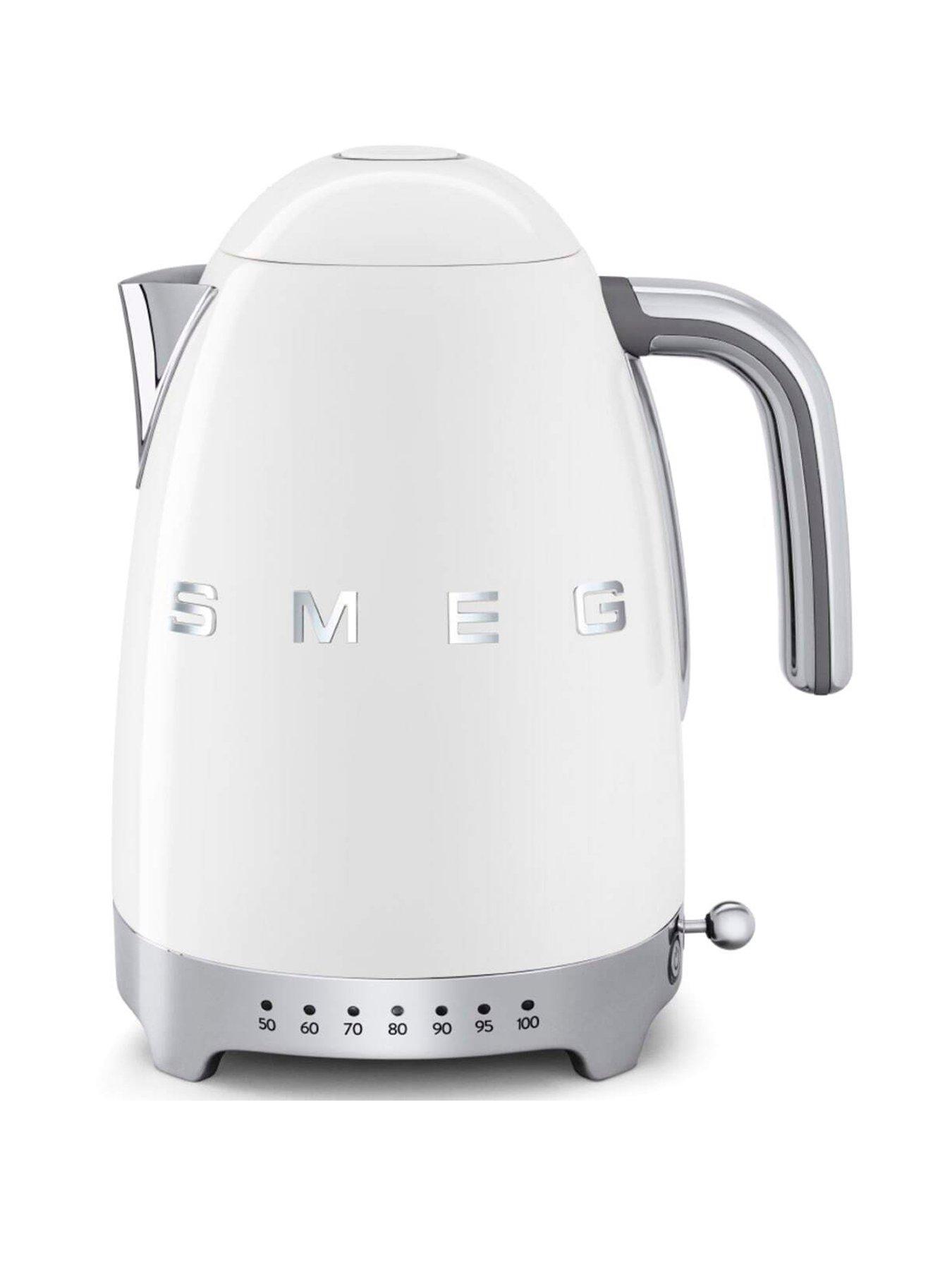 Product photograph of Smeg Klf04 Retro Style Jug Kettle 3000w 1 7l - White from very.co.uk