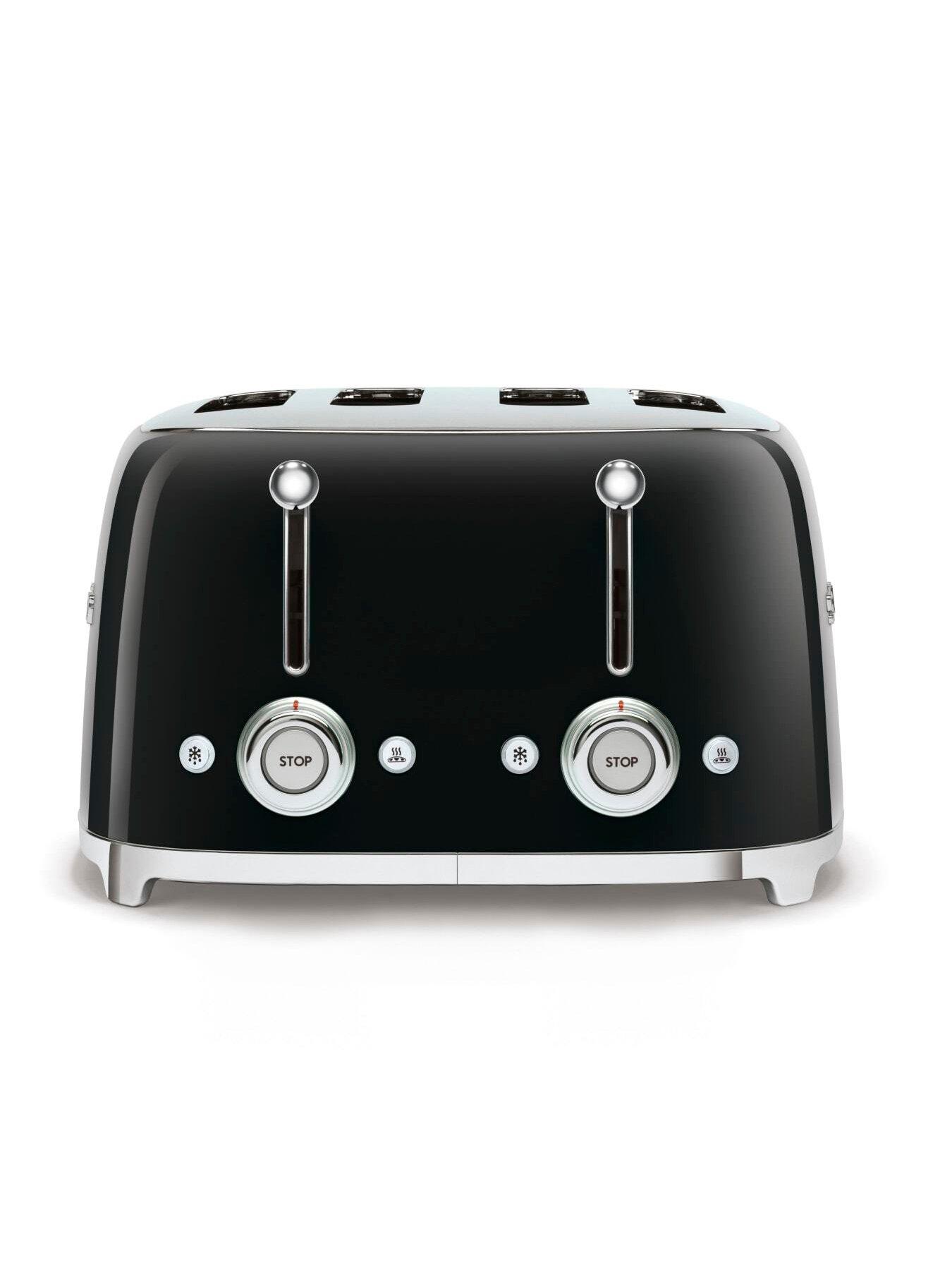 Appliances Smeg Slice Black Toaster Smeg TSF03 Retro Style 4-Slice