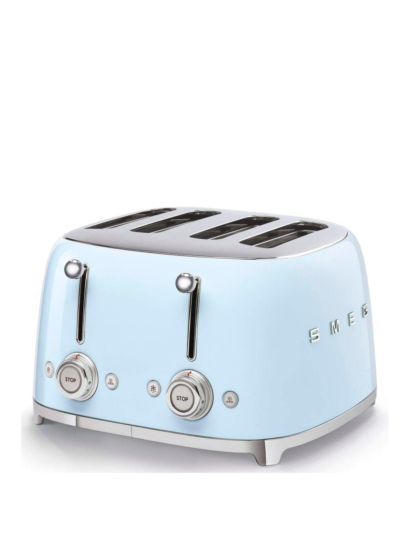 undefined TSF03 Retro Style 4 Slice Toaster, 2000W - Pastel Blue