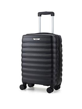 Rock Luggage Berlin 8 Wheel Hardshell Small Cabin Suitcase - Black