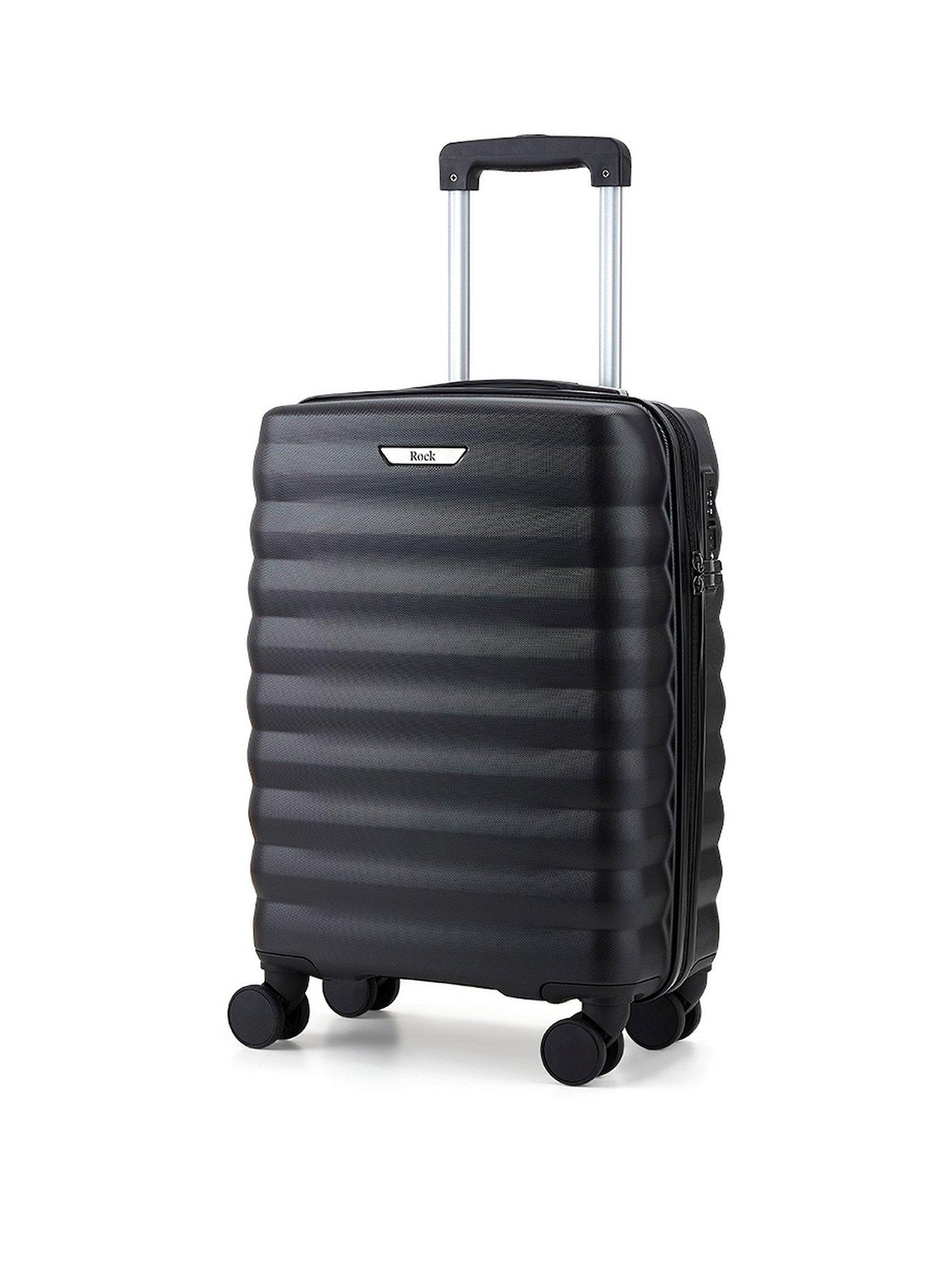 Rock Luggage Berlin 8 Wheel Hardshell Small Cabin Suitcase - Black | Very