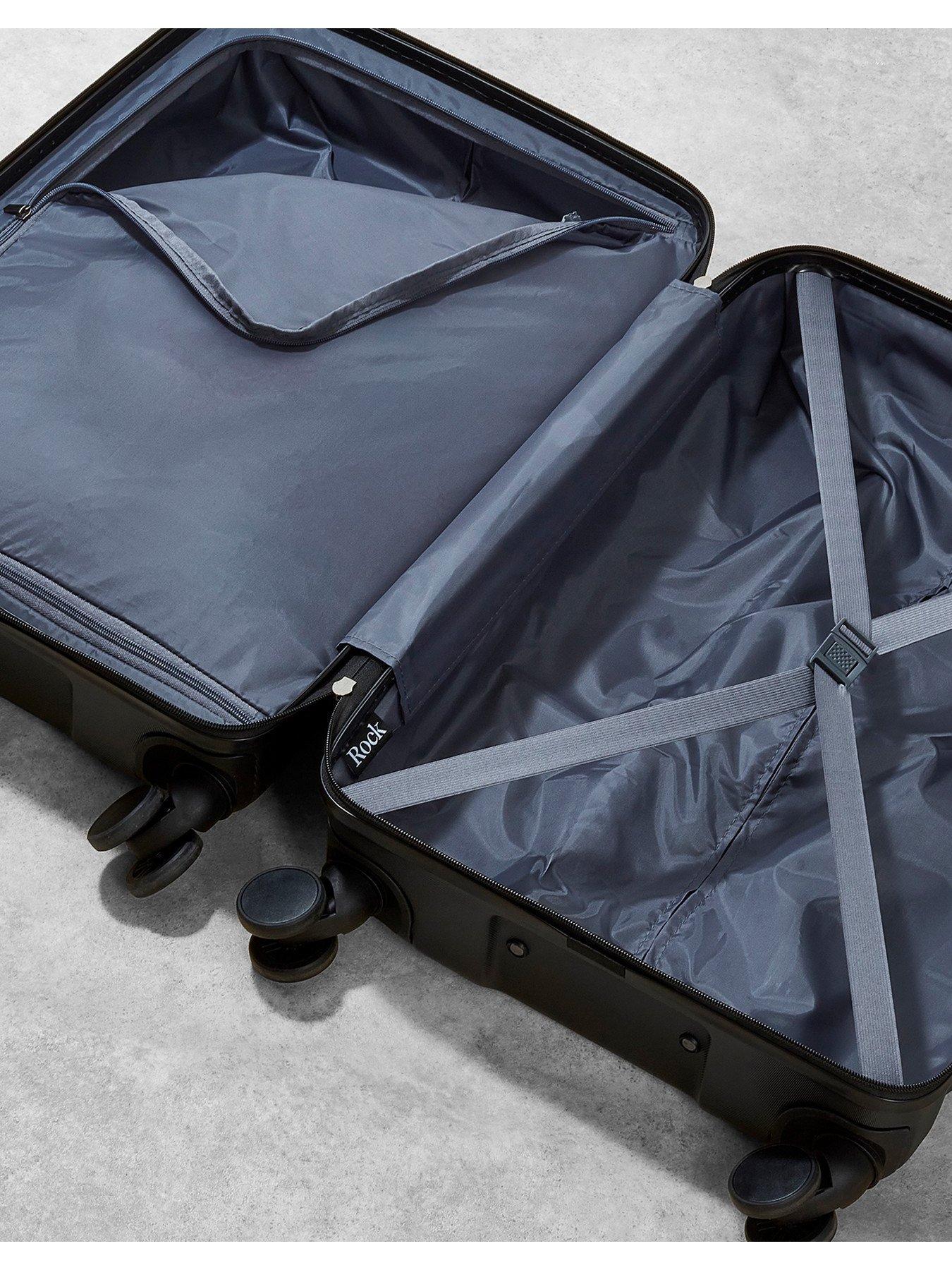 Image 4 of 5 of Rock Luggage Berlin 8 Wheel Hardshell 3pc Suitcase Set - Black