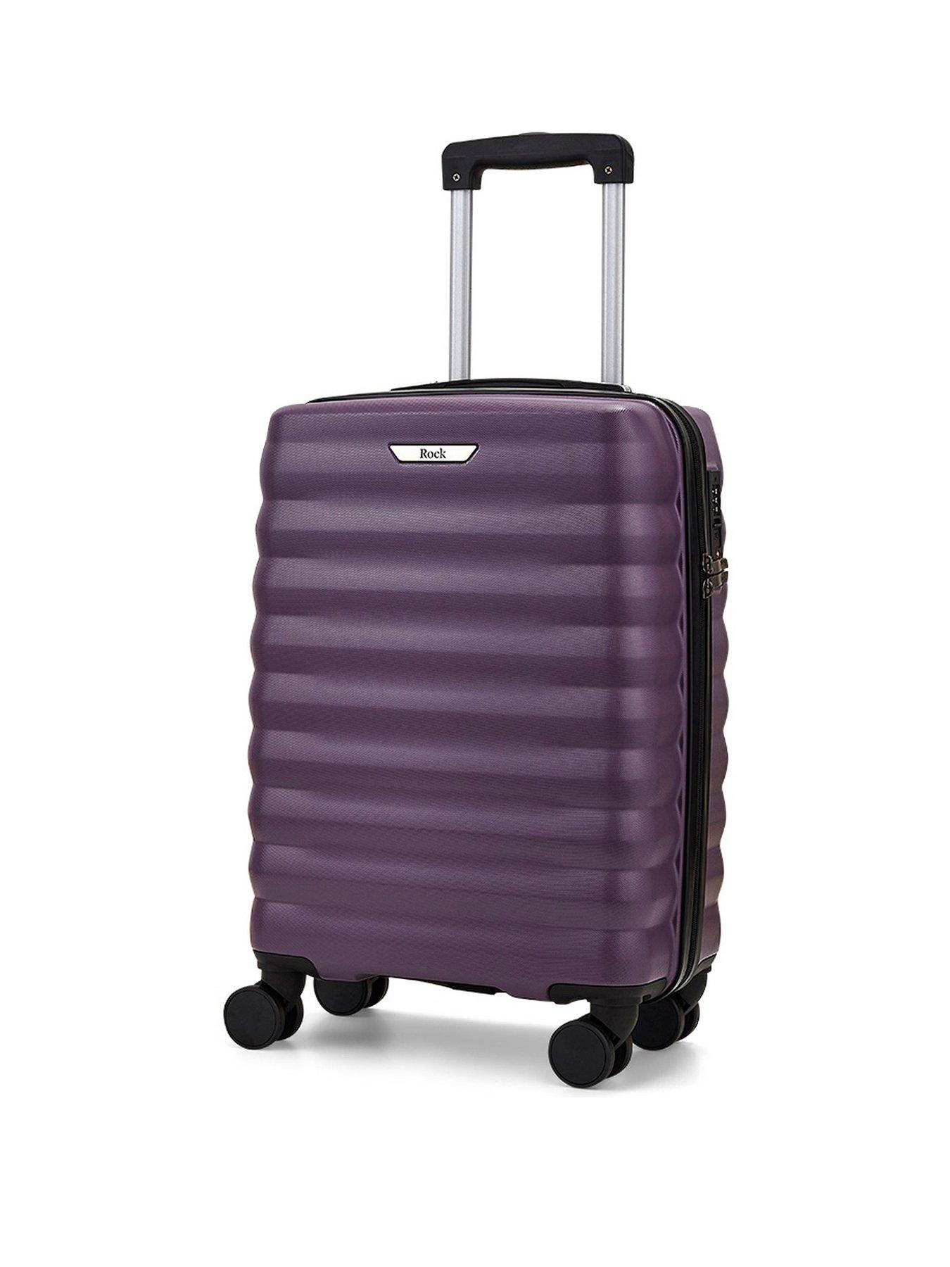 Rock Luggage Berlin 8 Wheel Hardshell Small Cabin Suitcase - Purple