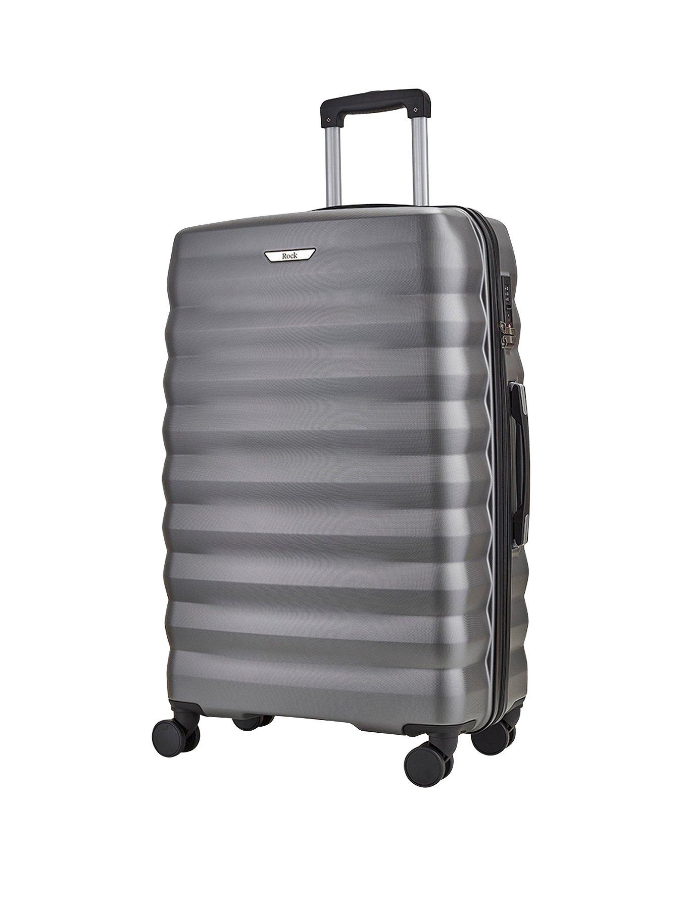 Rock Luggage Prime 8 Wheel Hardshell Medium Suitcase - Charcoal | very.co.uk