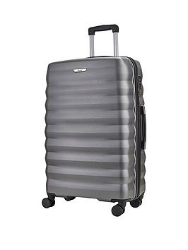 Rock Luggage Berlin 8 Wheel Hardshell Large Suitcase - Charcoal