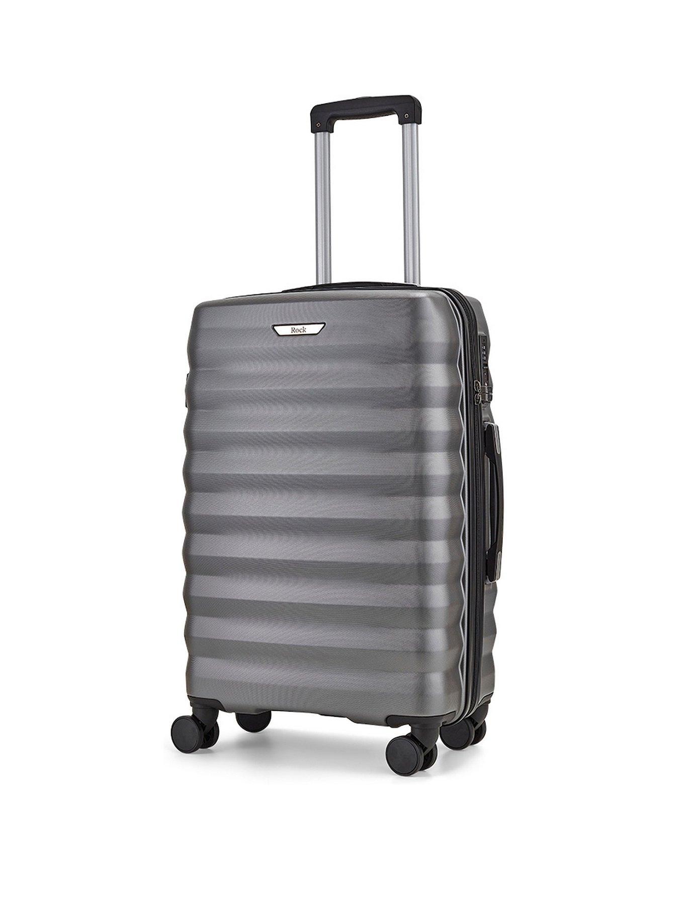 Rock Luggage Berlin 8 Wheel Hardshell Medium Suitcase - Charcoal