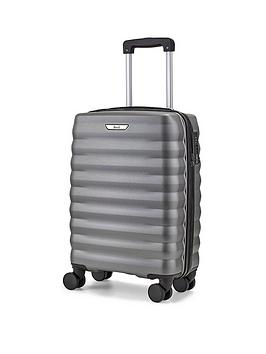 Rock Luggage Berlin 8 Wheel Hardshell Small Cabin Suitcase - Charcoal