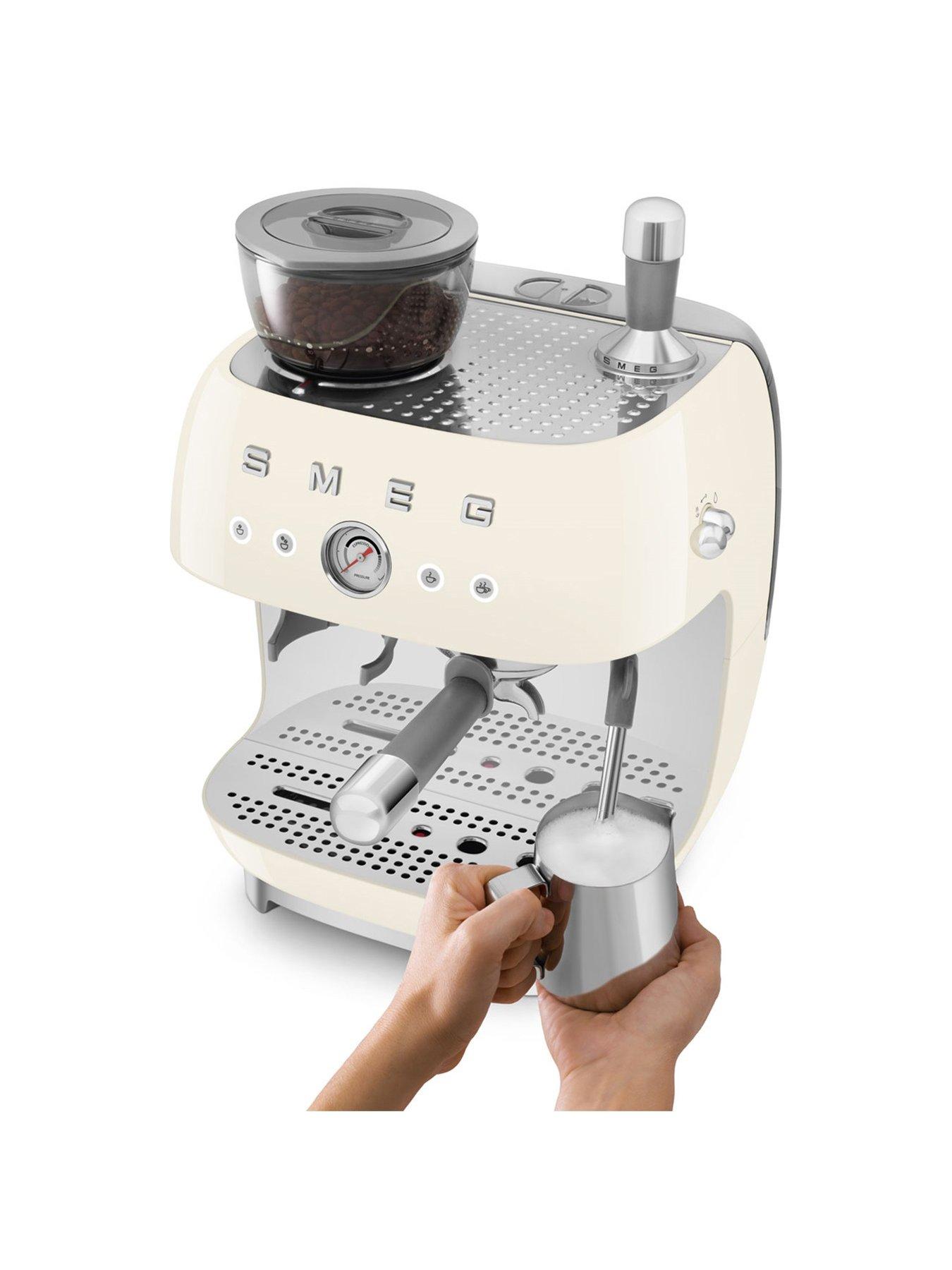 Smeg EGF03 Retro Style Espresso Coffee Machine with Grinder,