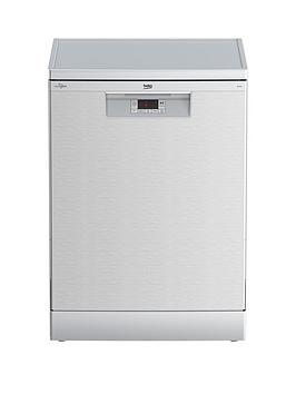 Product photograph of Beko Bdfn15430x 14-place Freestanding Dishwasher - Stainless Steel from very.co.uk