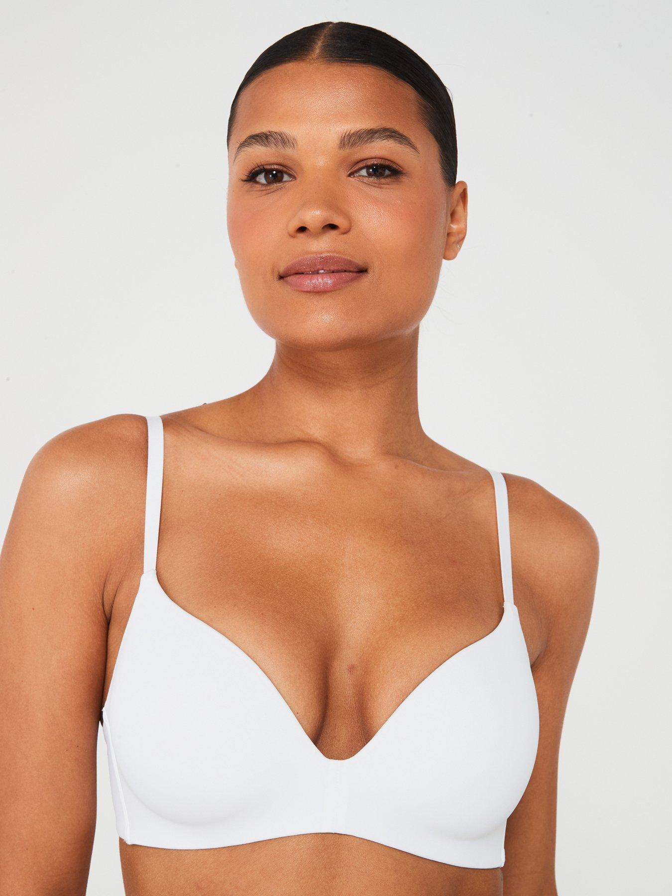 undefined Light Padded Wireless Bra - White