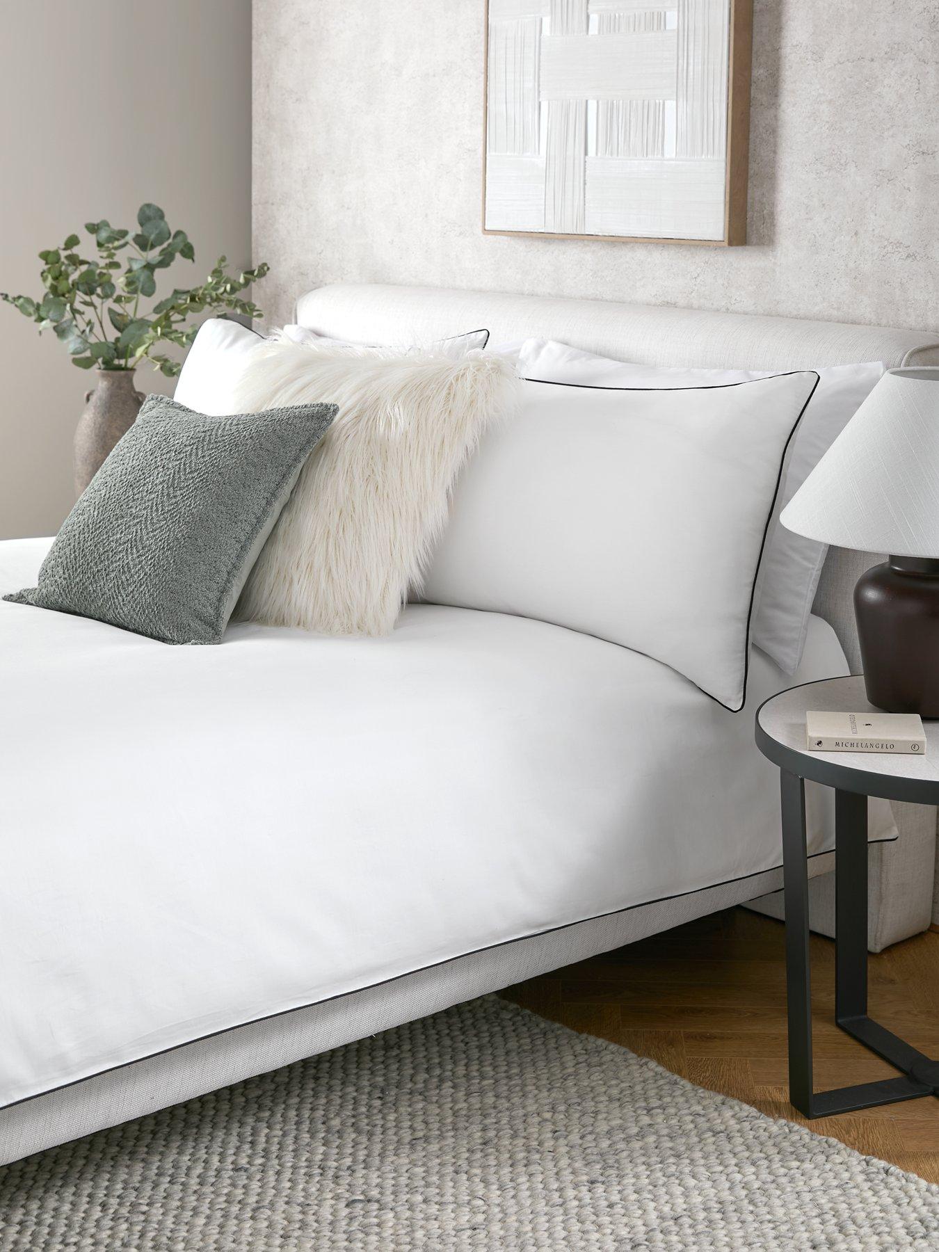 Image 1 of 5 of Michelle Keegan Home Contrast Piping 100% Cotton Duvet Cover Set