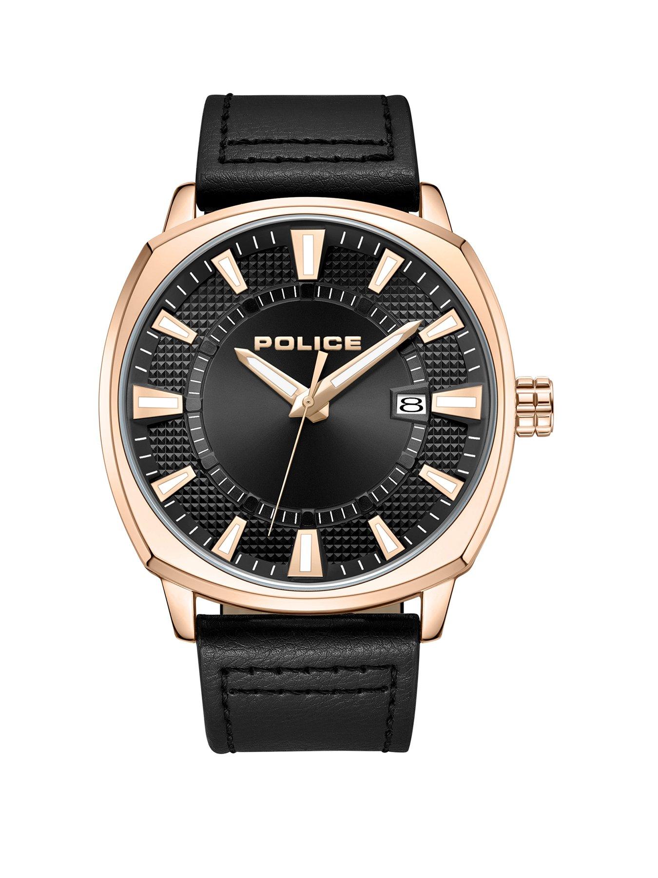 Mondaine Stop2Go Black Dial - grape leather | Very.co.uk