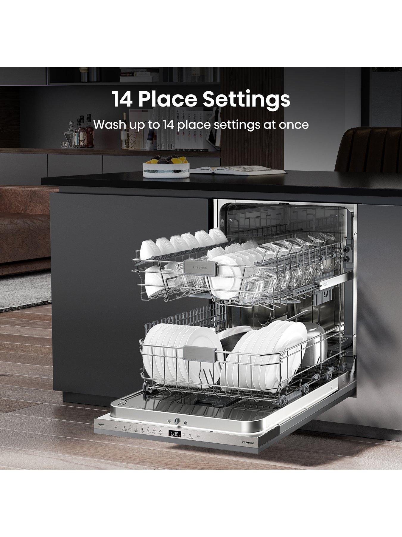 Image 2 of 7 of Hisense HV642C60UK Fullsize 14-Place Settings Fully Integrated 15-Minute Quick Wash Dishwasher