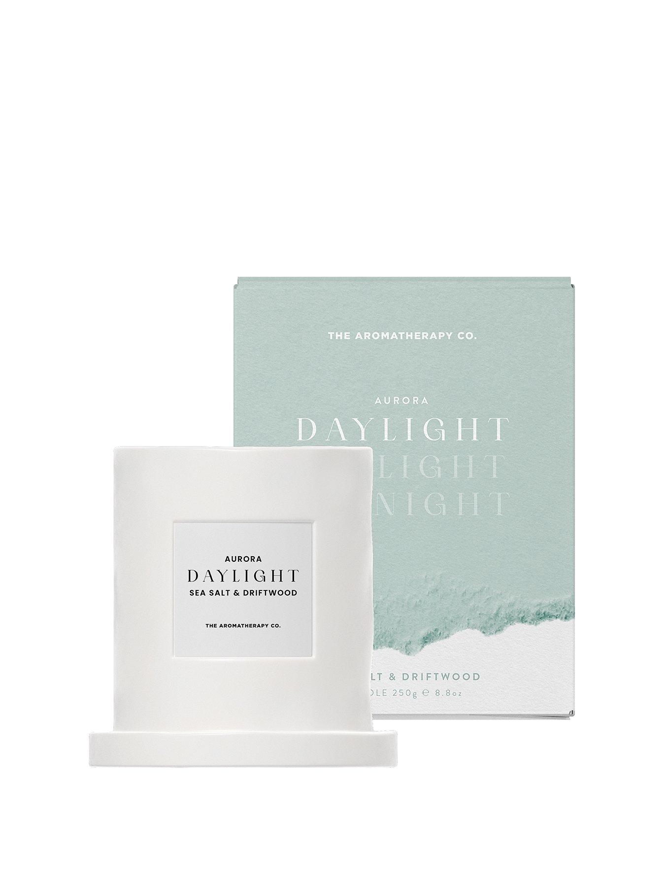 Product photograph of The Aromatherapy Co Aurora Daylight Ceramic Candle Sea Salt Amp Driftwood from very.co.uk