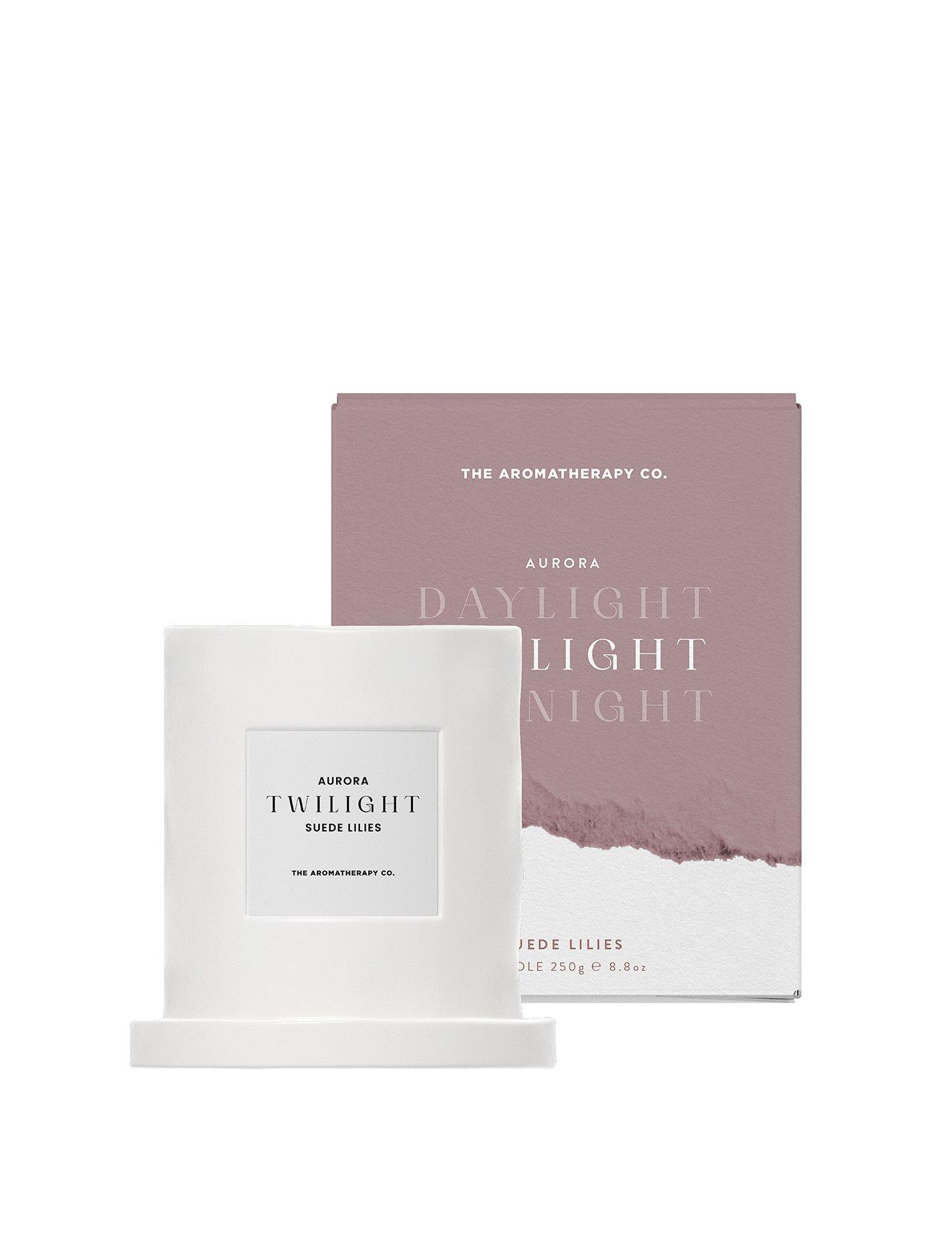 Product photograph of The Aromatherapy Co Aurora Twilight Ceramic Candle Suede Lilies from very.co.uk