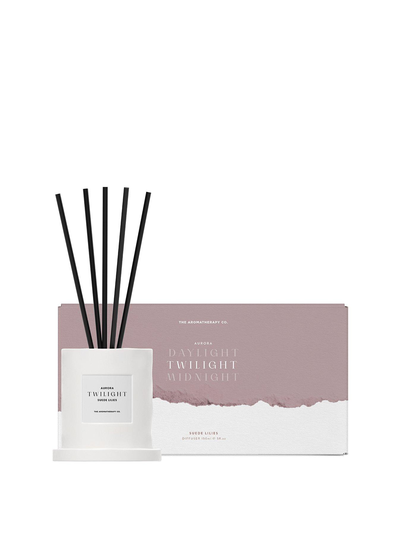 Product photograph of The Aromatherapy Co Aurora 150ml Twilight Diffuser Suede Lilies from very.co.uk