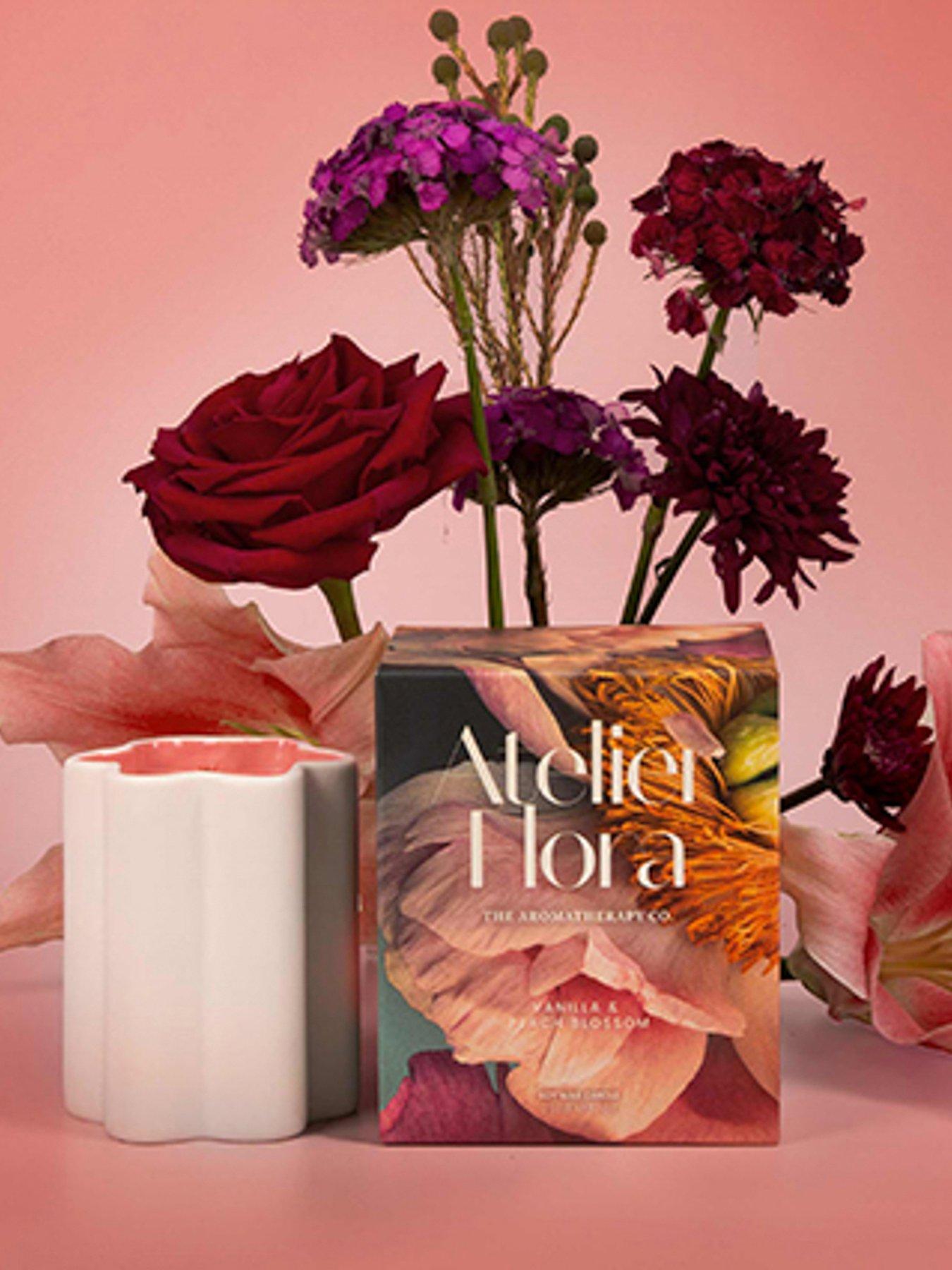 Product photograph of The Aromatherapy Co Atelier Flora Candle - Vanilla Amp Peach Blossom from very.co.uk