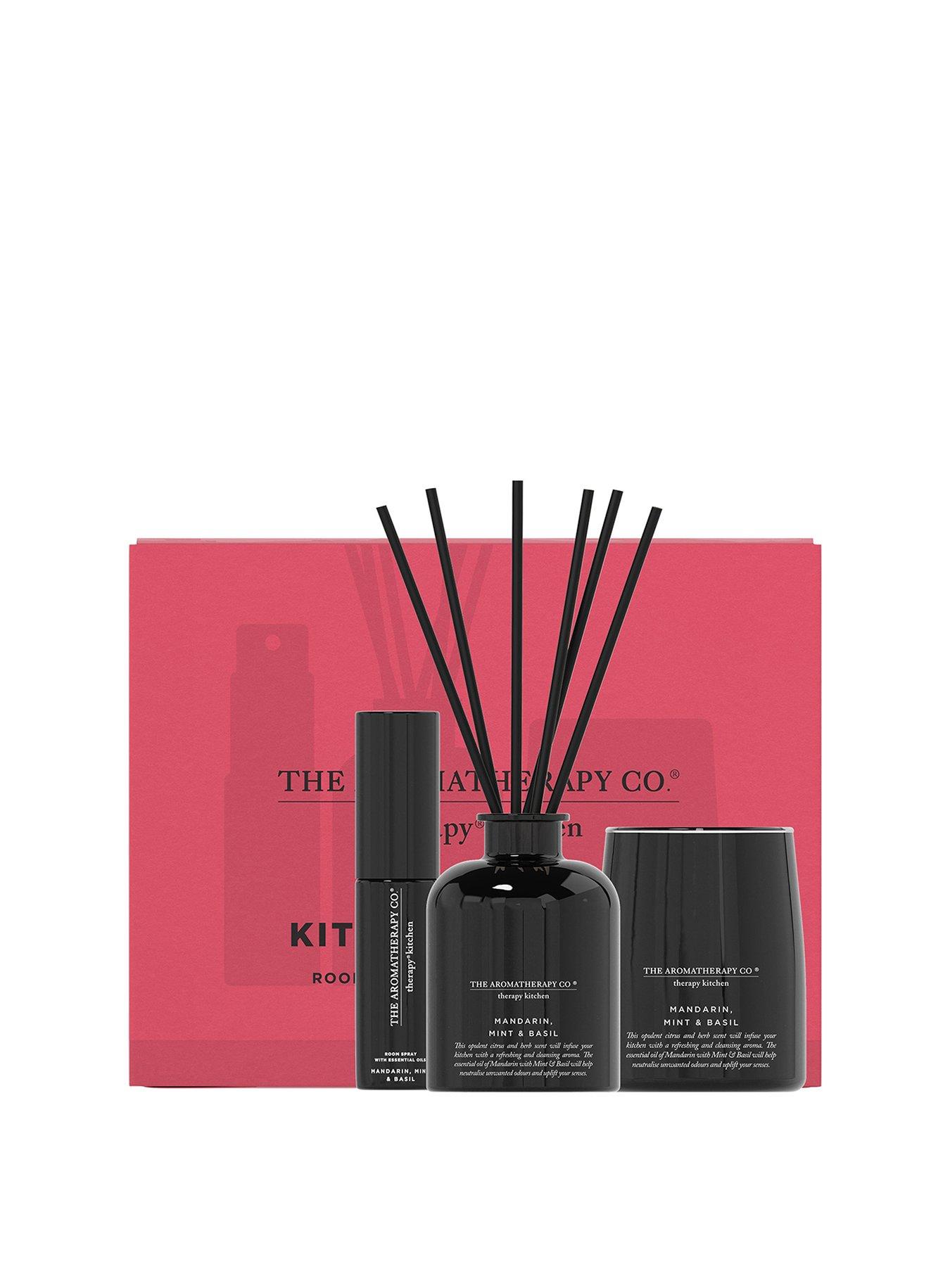 Product photograph of The Aromatherapy Co Therapy Kitchen Refresh Fragrance Trio Set - Mandarin Mint And Basil from very.co.uk