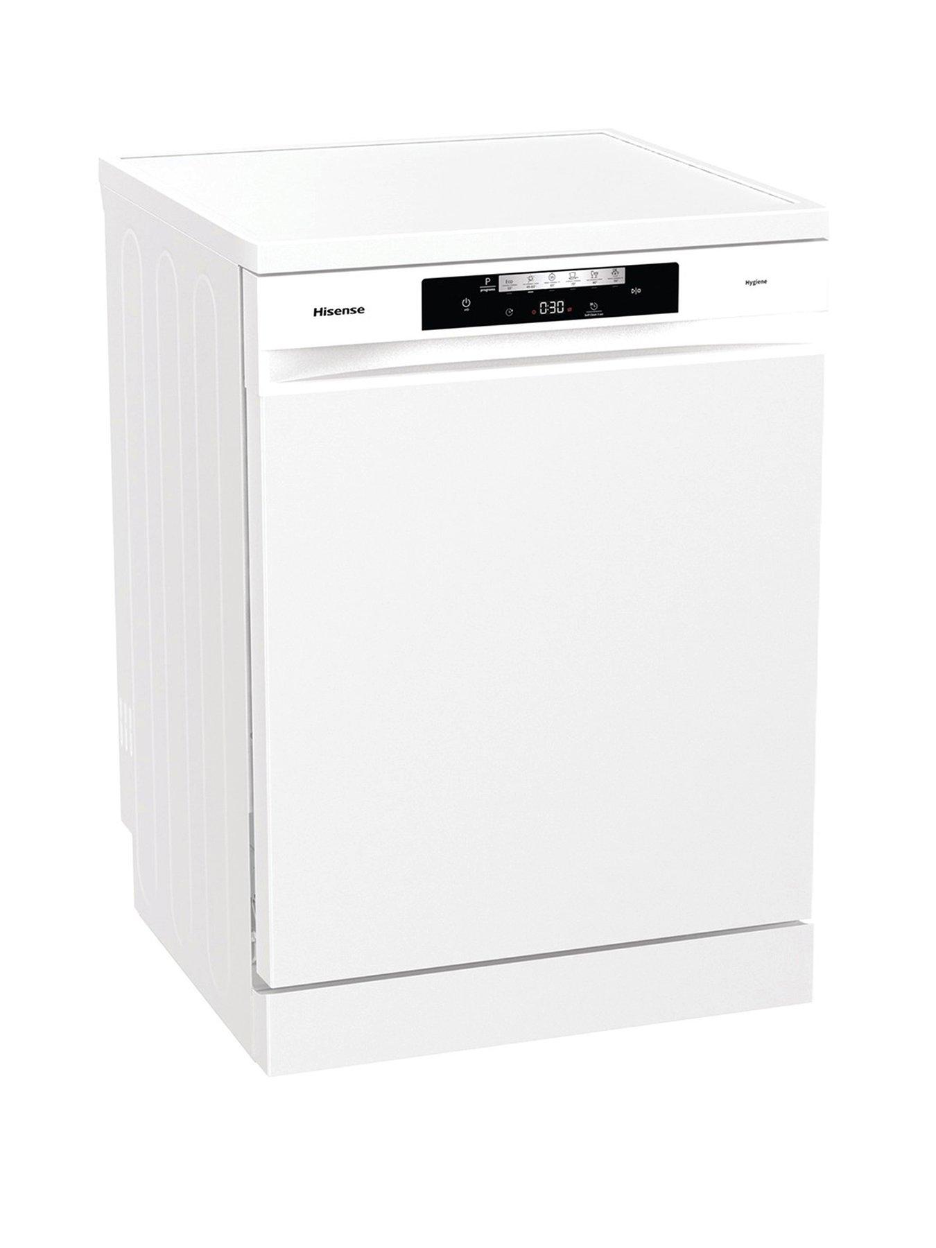 Product photograph of Hisense Hs642d90wuk Fullsize 14-place Settings 15-minute Quick Wash Dishwasher - White from very.co.uk