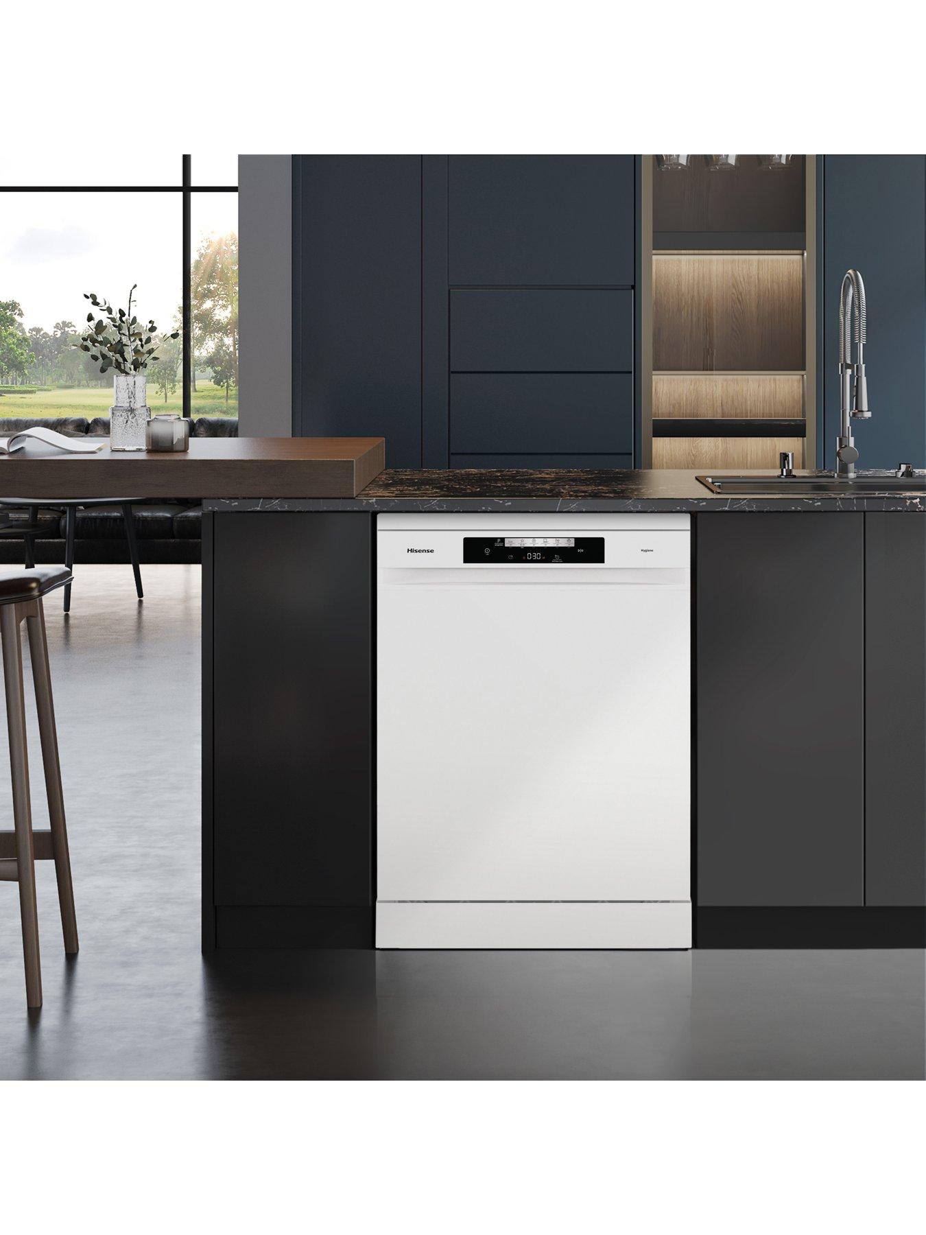 Image 2 of 7 of Hisense HS642D90WUK Fullsize 14-Place Settings 15-Minute Quick Wash Dishwasher - White