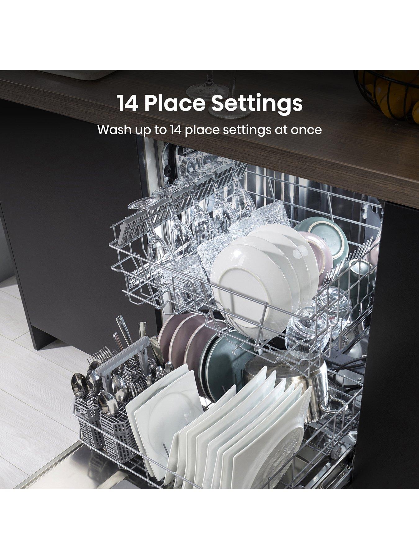 Image 5 of 7 of Hisense HS642D90WUK Fullsize 14-Place Settings 15-Minute Quick Wash Dishwasher - White
