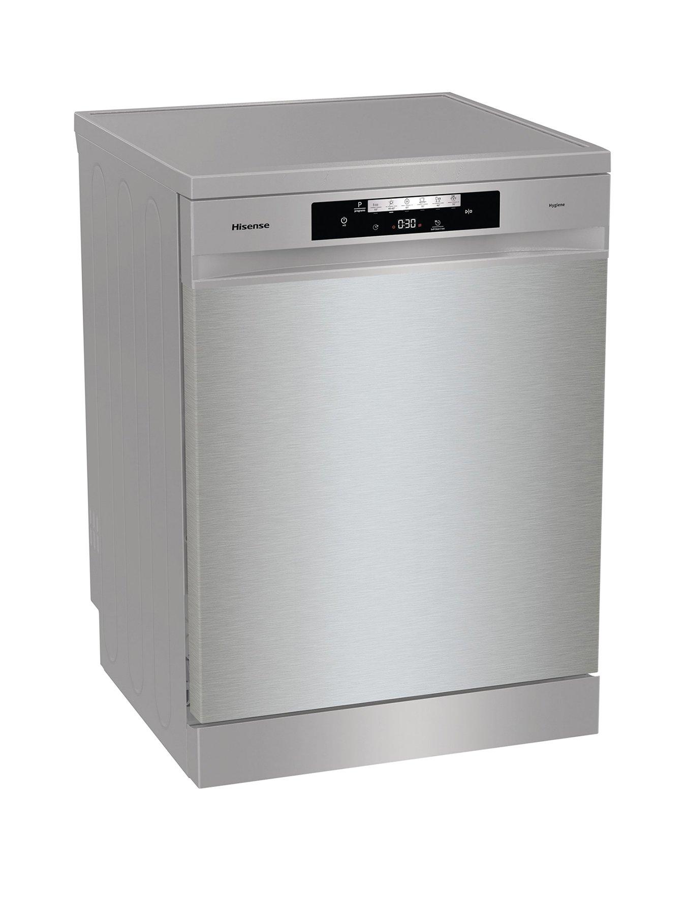 Hisense HS642D90XUK Fullsize 14-Place Settings 15-Minute Quick Wash Dishwasher - Stainless Steel