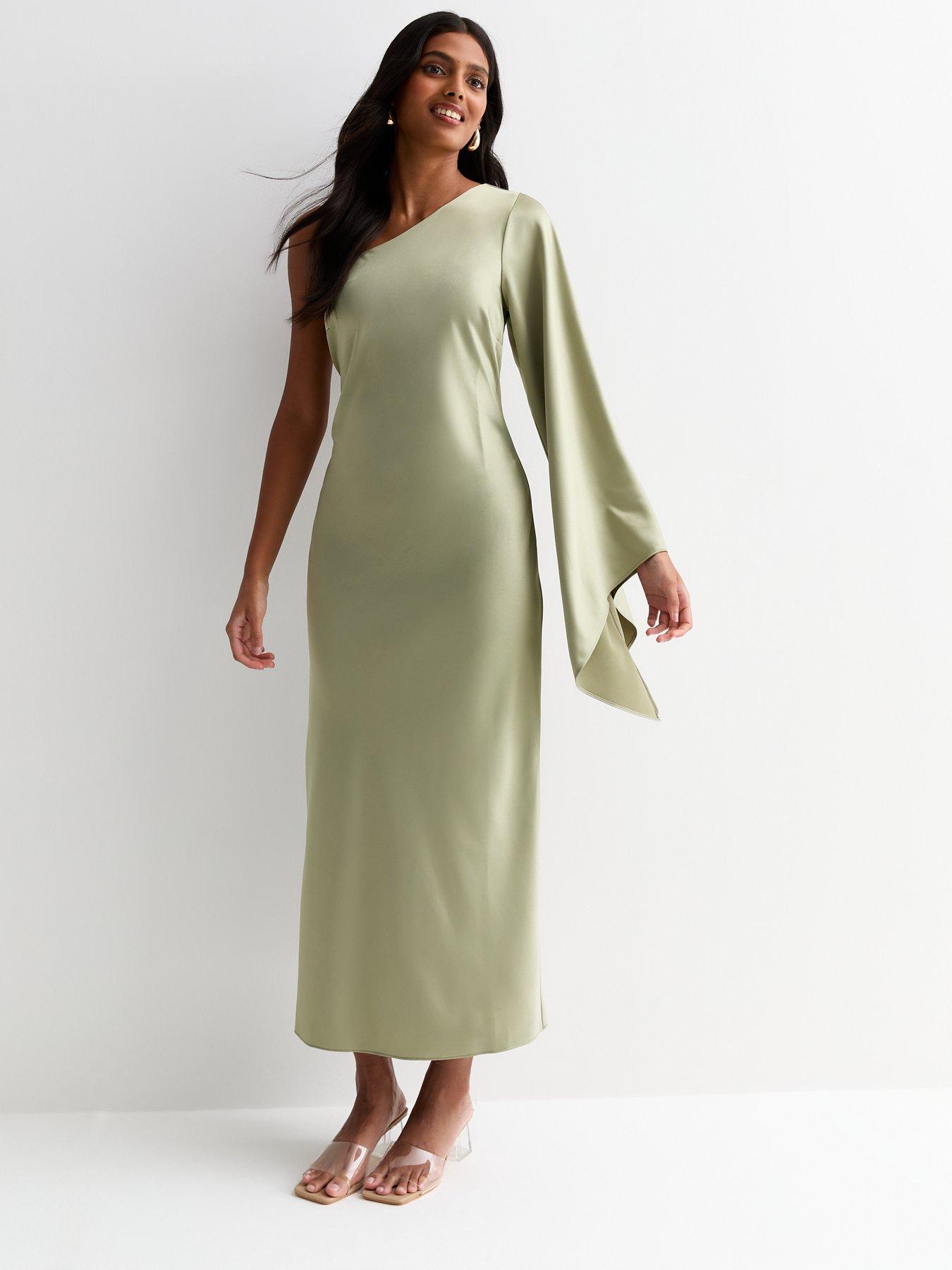 Khaki green dress new look hotsell