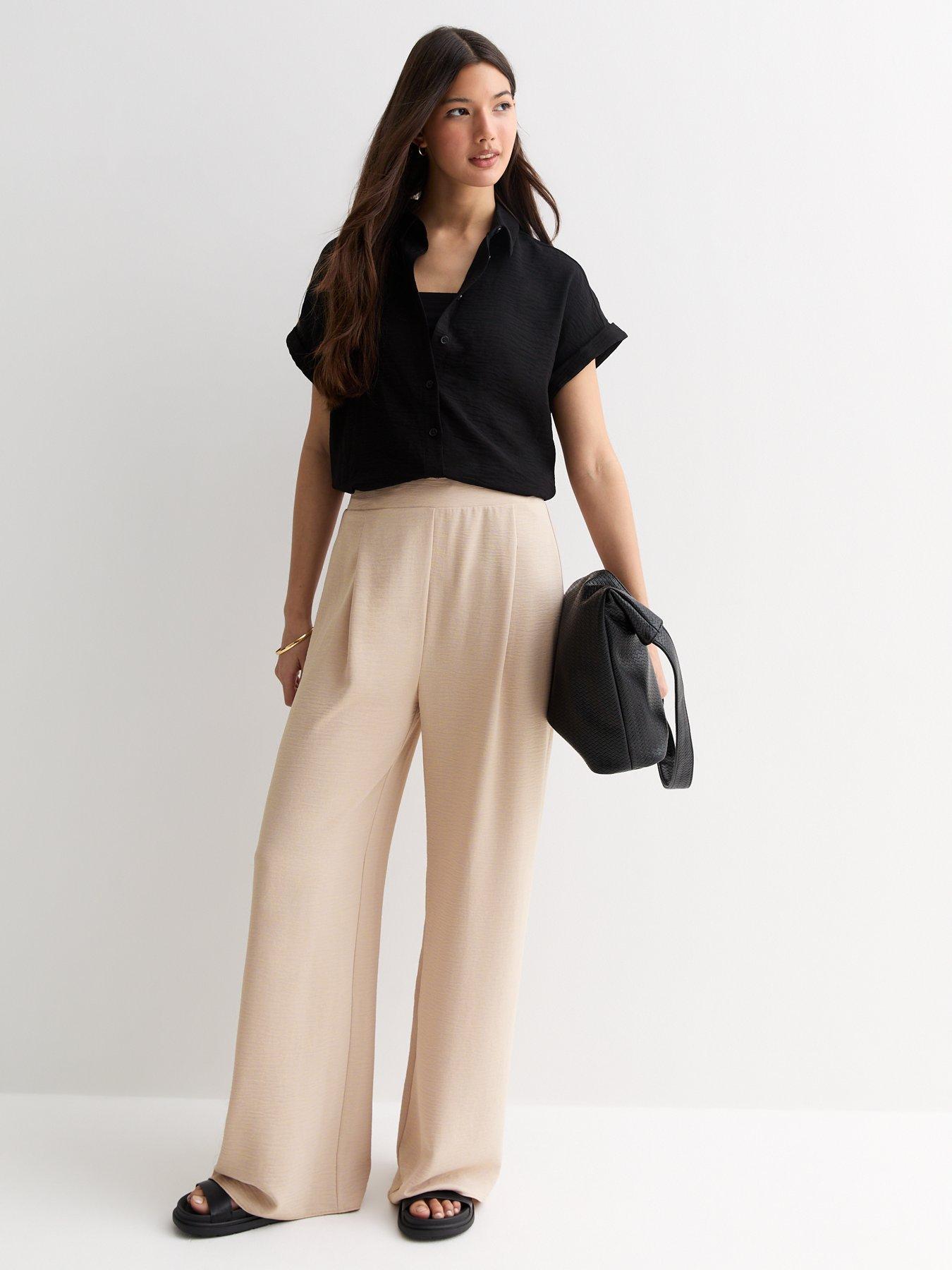 New Look Stone Wide Leg Trousers