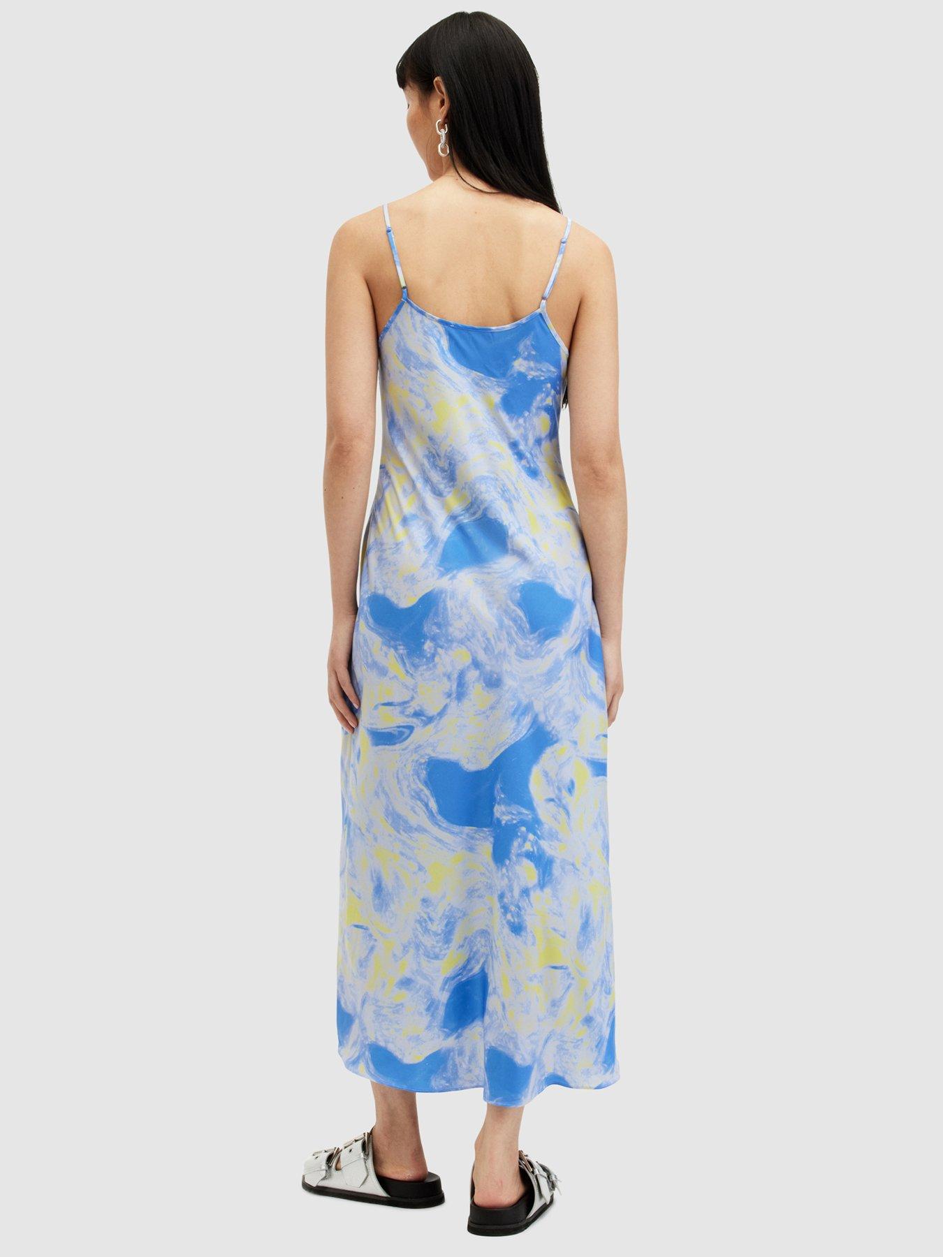 Image 2 of 4 of AllSaints Bryony Spiral Dress - Blue