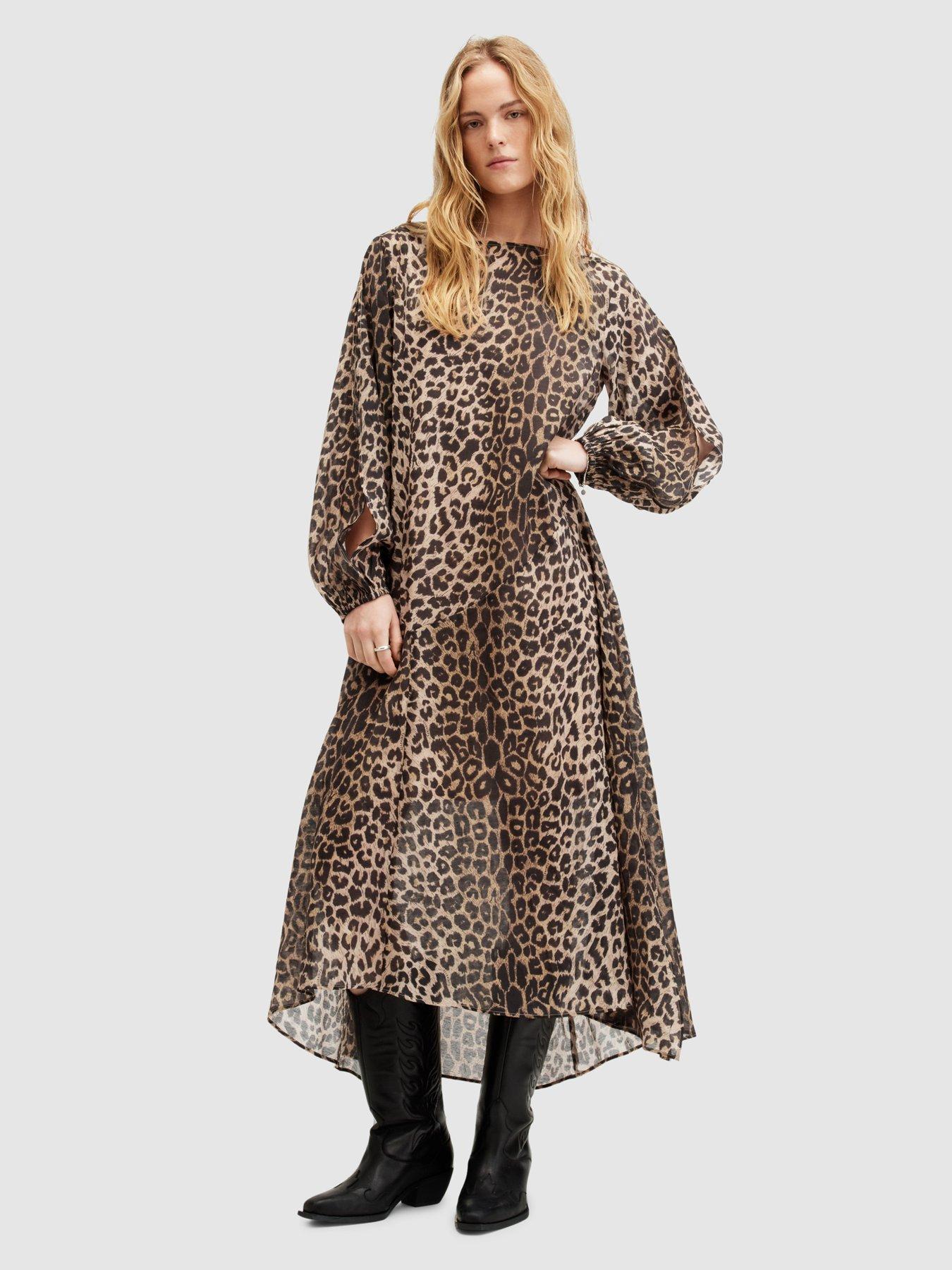 AllSaints Jane Leppo Dress Brown Very