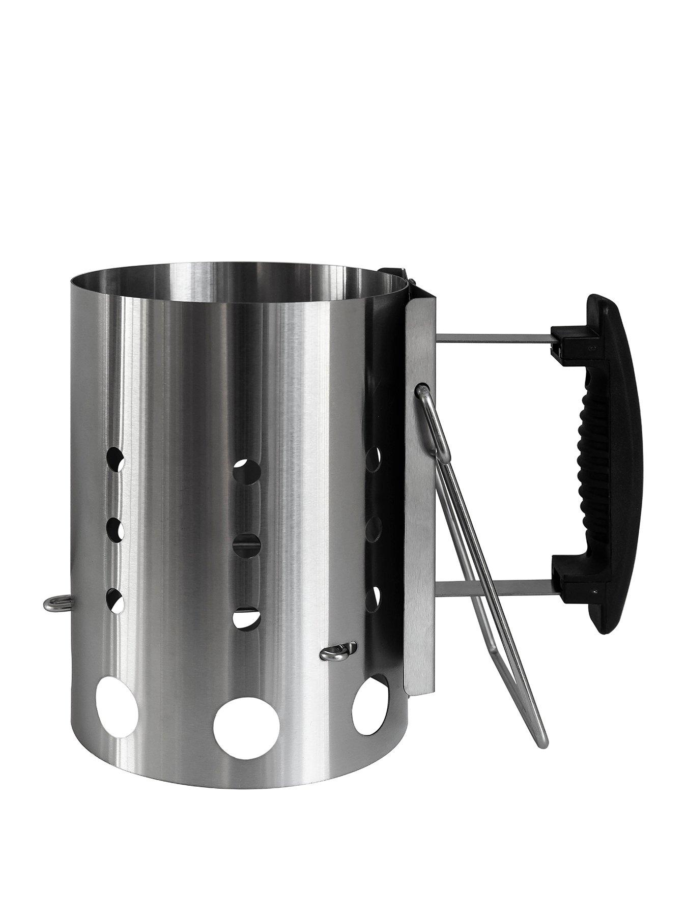 Image 1 of 7 of George Foreman GFCMS14 Quick-Fire Compact Chimney BBQ Starter in Stainless Steel