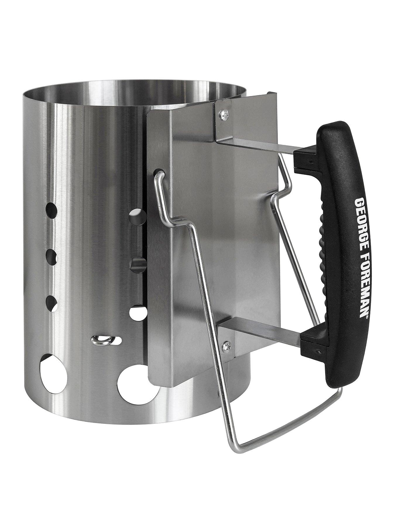 Image 2 of 7 of George Foreman GFCMS14 Quick-Fire Compact Chimney BBQ Starter in Stainless Steel