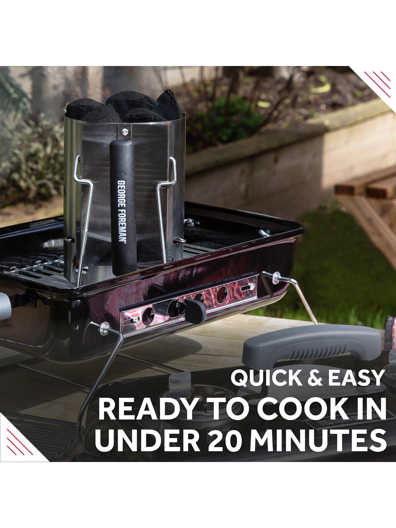 Image 5 of 7 of George Foreman GFCMS14 Quick-Fire Compact Chimney BBQ Starter in Stainless Steel