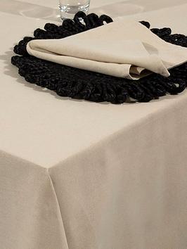 Product photograph of Esselle Avon 100 Cotton Tablecloth Beige from very.co.uk