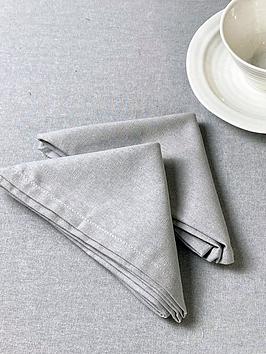 Product photograph of Esselle Avon 100 Cotton Grey Napkins 2 Pk from very.co.uk
