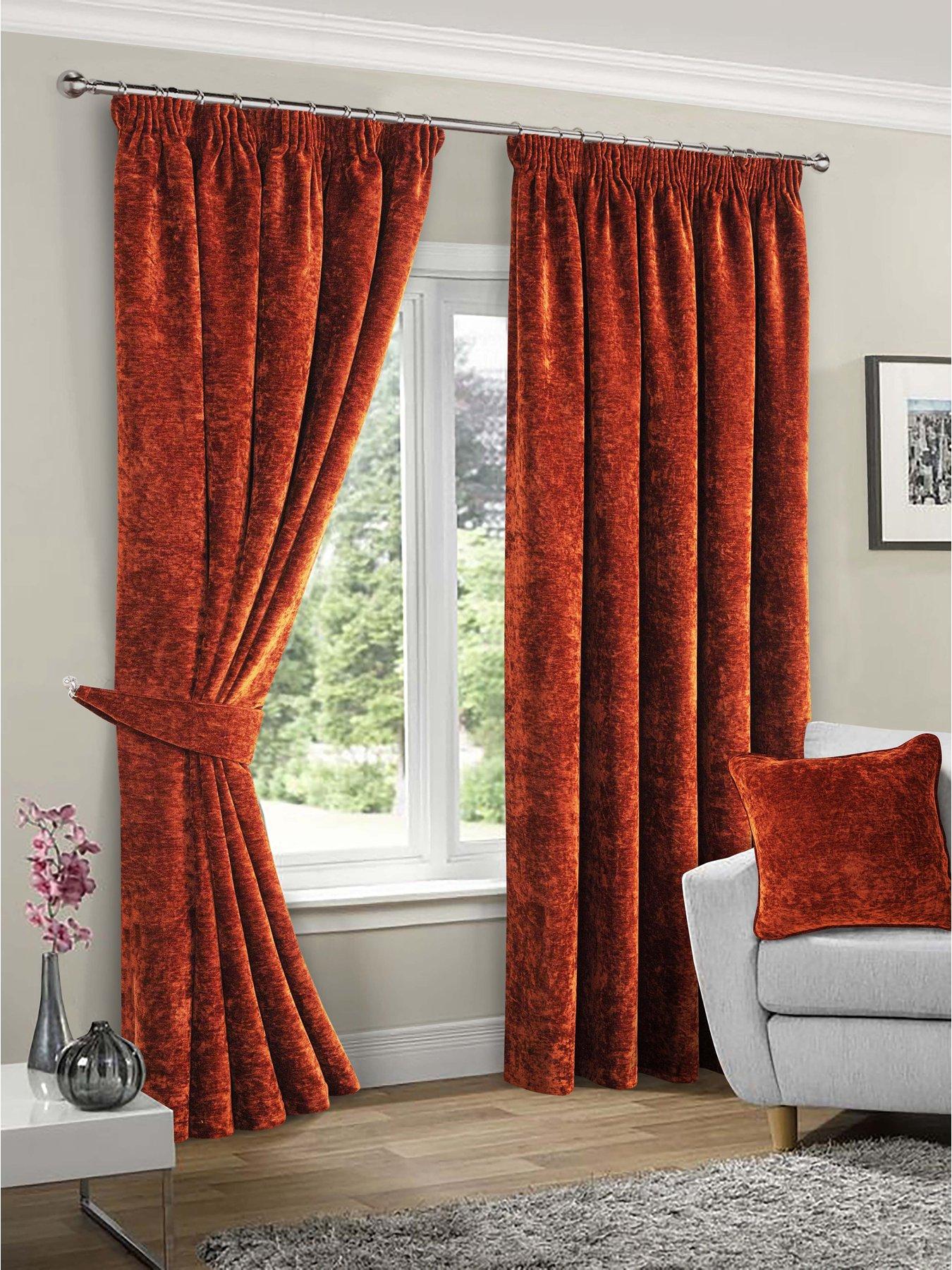 undefined Camden Chenille Blackout Pleat Curtains 90x108
