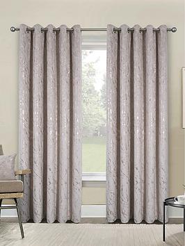 Product photograph of Very Home Mabel Super Thermal Velour Eyelet Curtains from very.co.uk