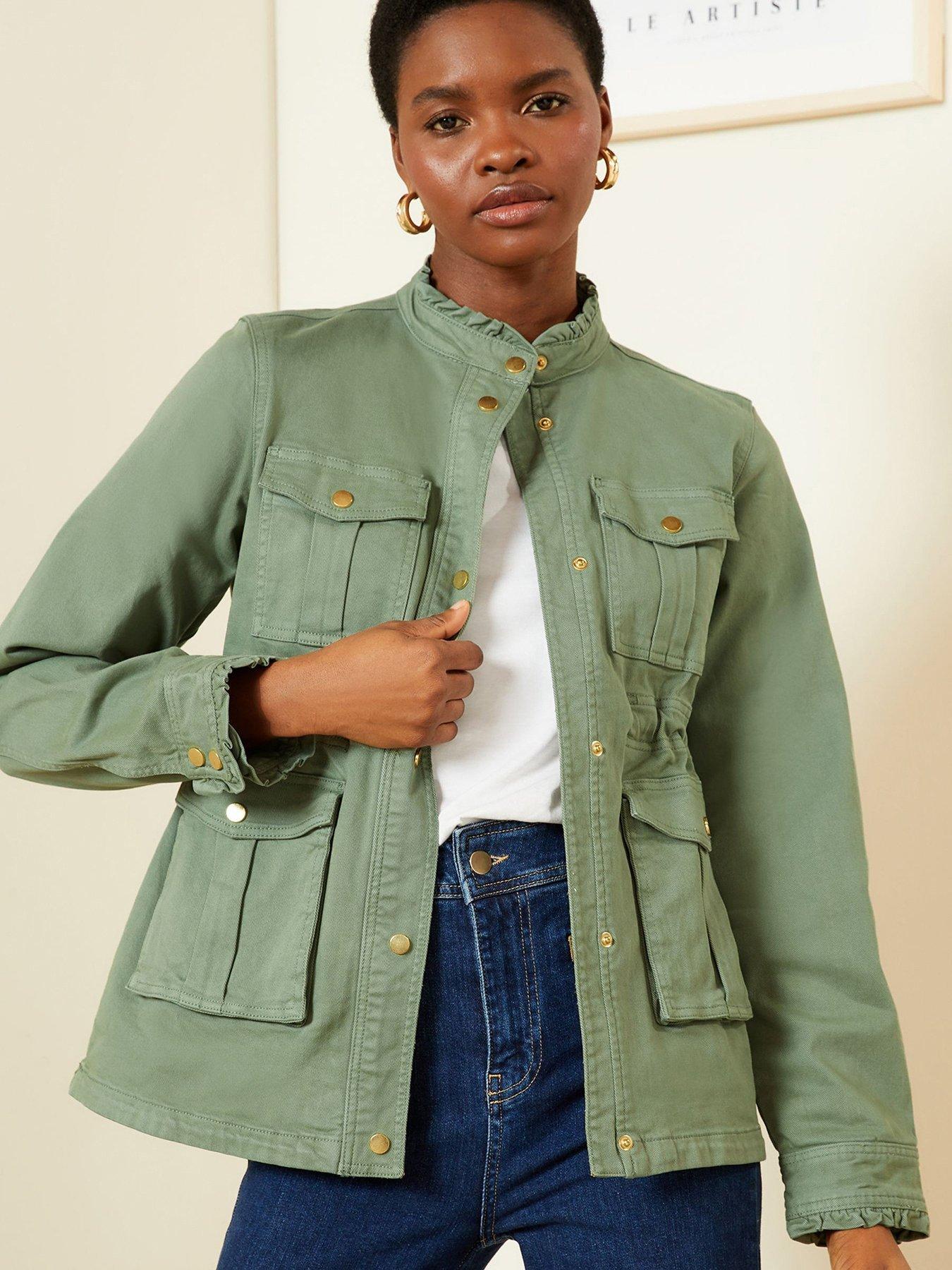 Plus size utility jacket with hood on sale