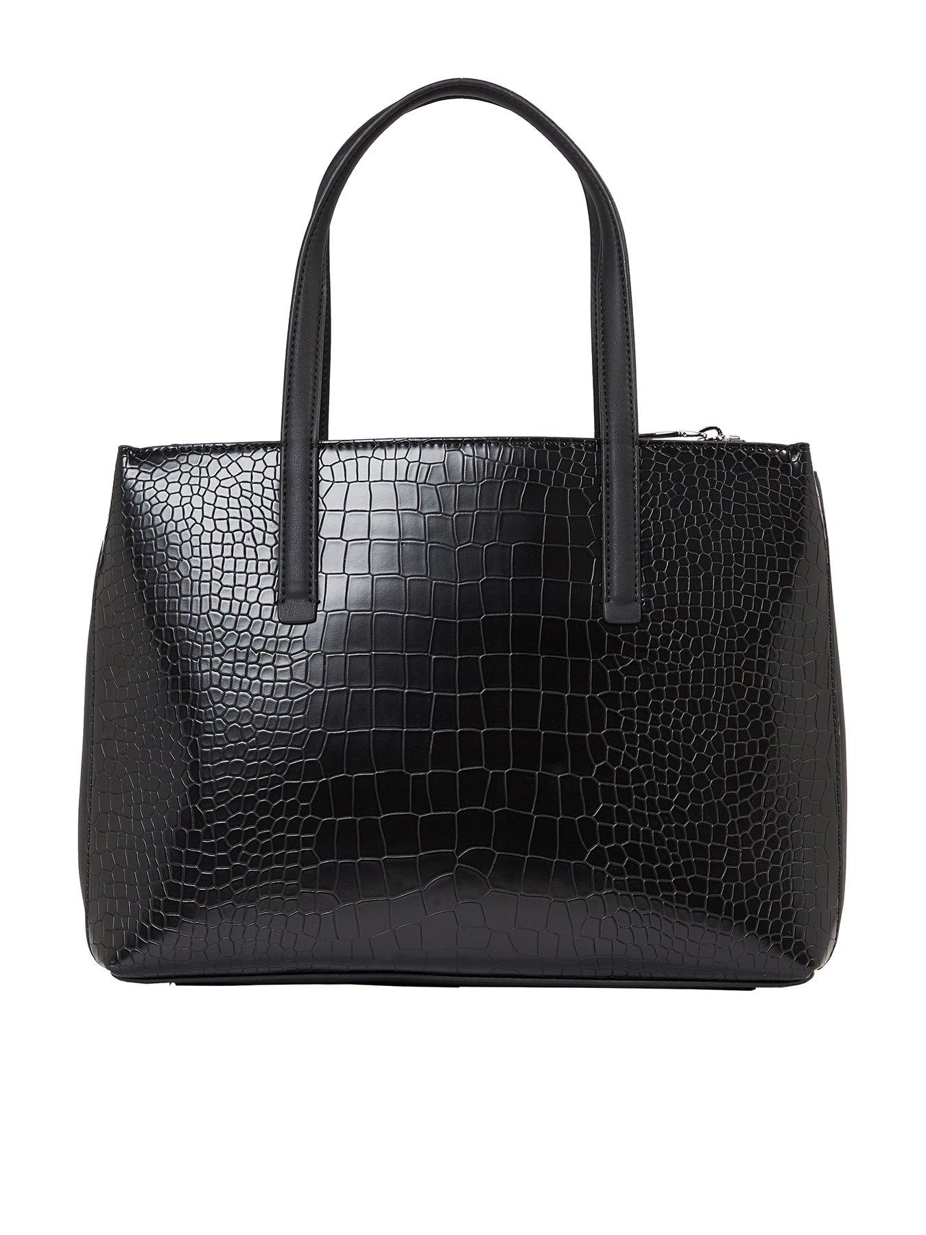 Faux croc tote bag best sale