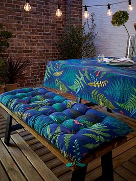 Product photograph of Catherine Lansfield Woodland Fern Outdoor Indoor Bench Pad from very.co.uk