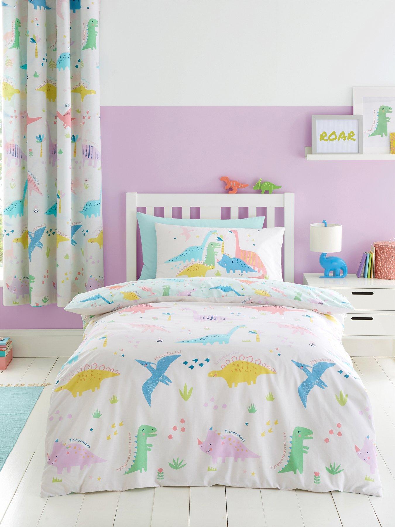 Product photograph of Catherine Lansfield Dinosaur Friends Duvet Cover Set - Multi from very.co.uk