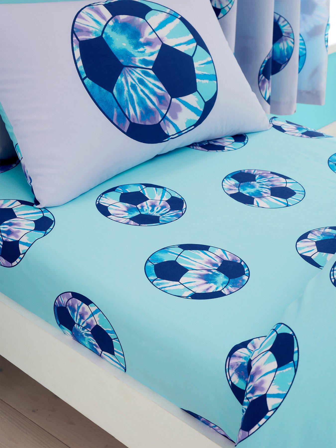 Product photograph of Catherine Lansfield Tie Dye Football Single Size Fitted Sheet from very.co.uk