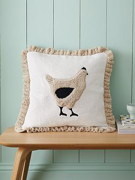 Product photograph of Catherine Lansfield Country Hen Cushion from very.co.uk
