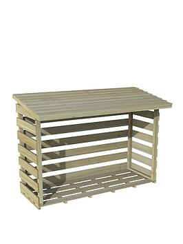 Product photograph of Forest Large Pent Log Store from very.co.uk