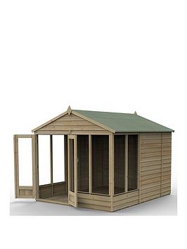 Product photograph of Forest Oakley Overlap 8x10ft Summerhouse Double Door 6 Windows from very.co.uk