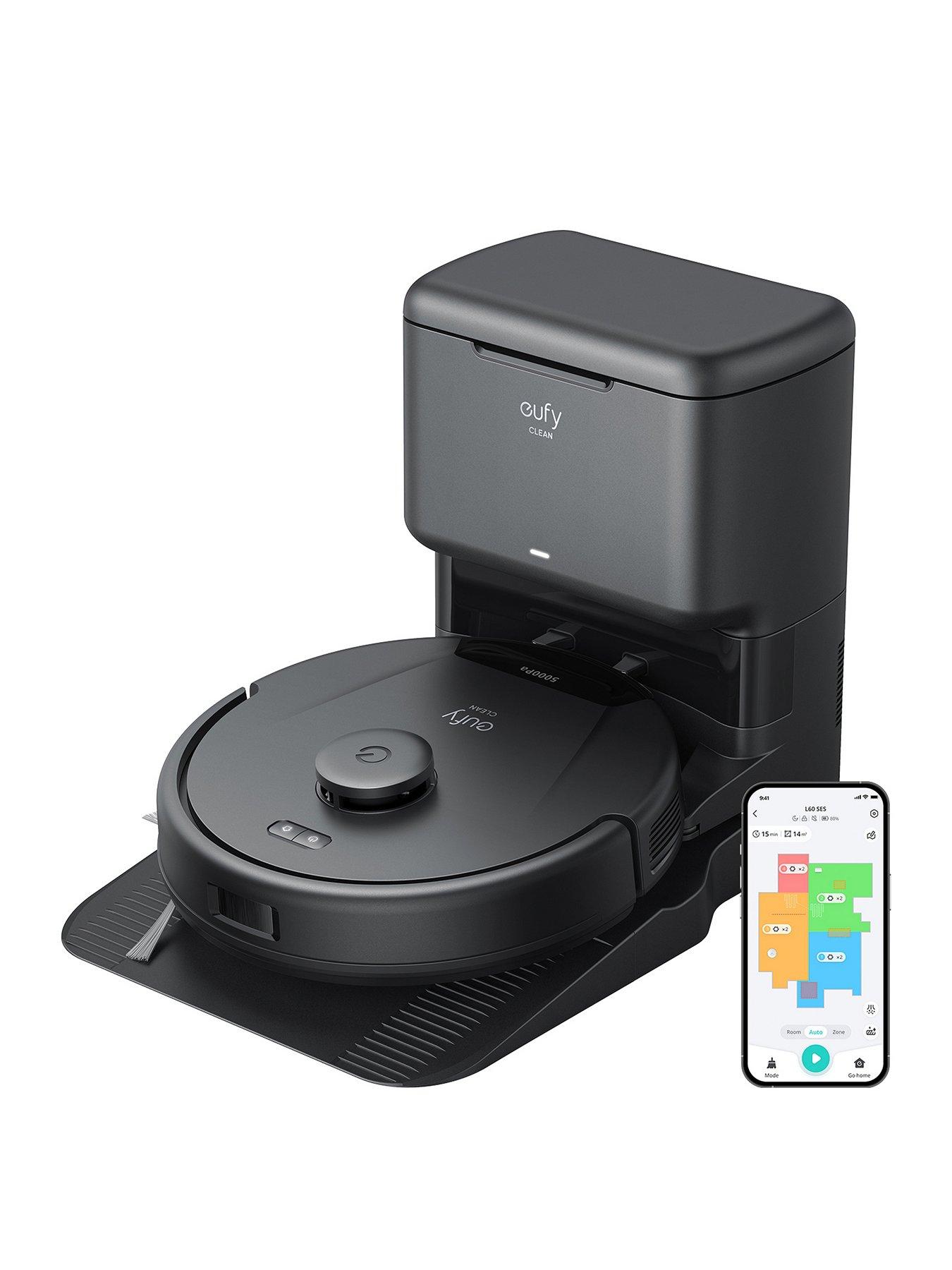 Product photograph of Eufy Robovac L60 Ses Hybrid Robotic Vacuum Cleaner With Self Empty Station from very.co.uk