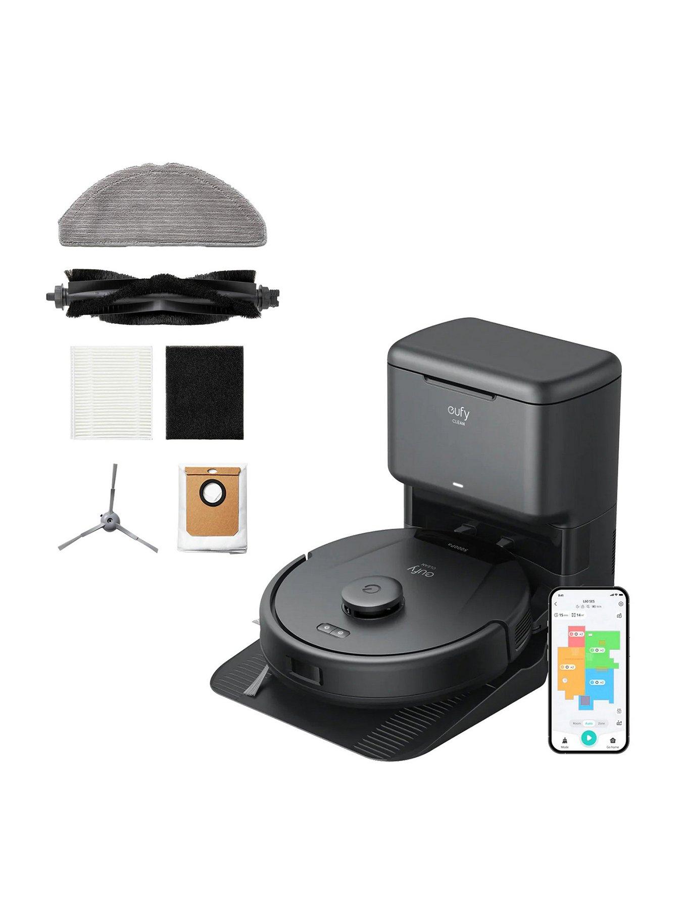 Product photograph of Eufy Robovac L60 Ses Hybrid Robotic Vacuum Cleaner With Self Empty Station from very.co.uk